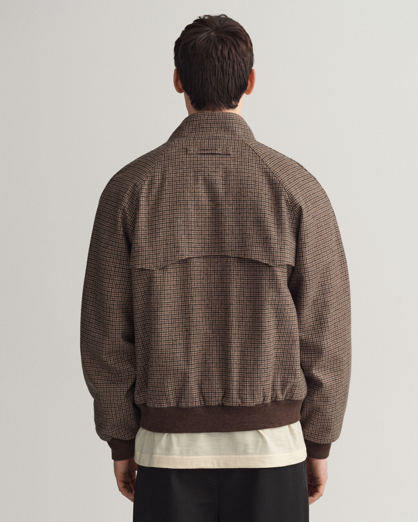 Veste en laine à carreaux Harrington