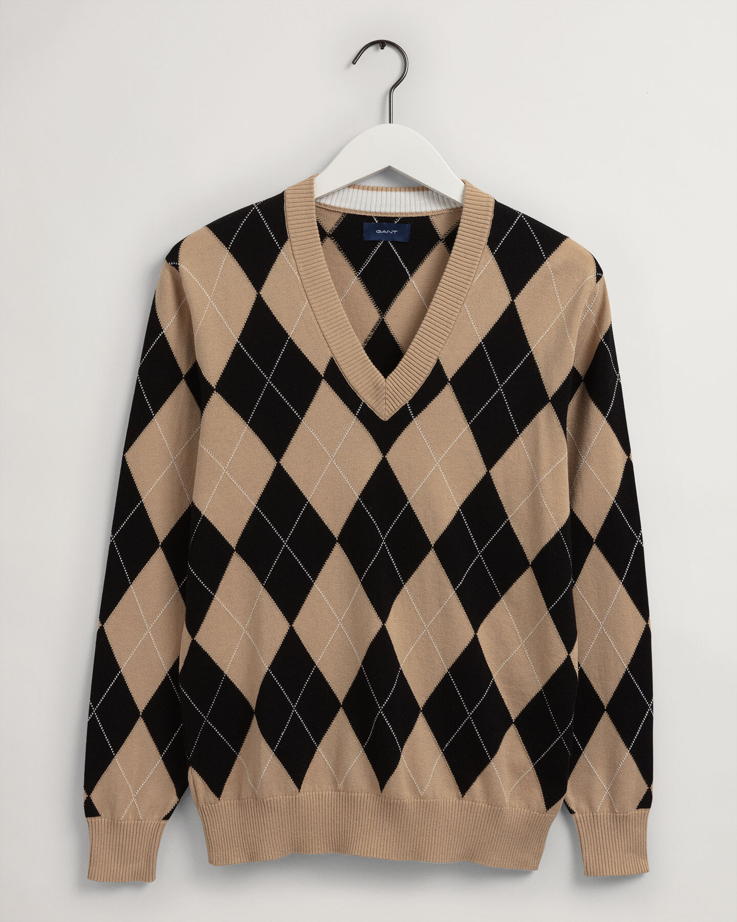 Argyle V-Neck Sweater