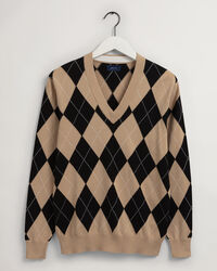 Argyle V-Neck Sweater