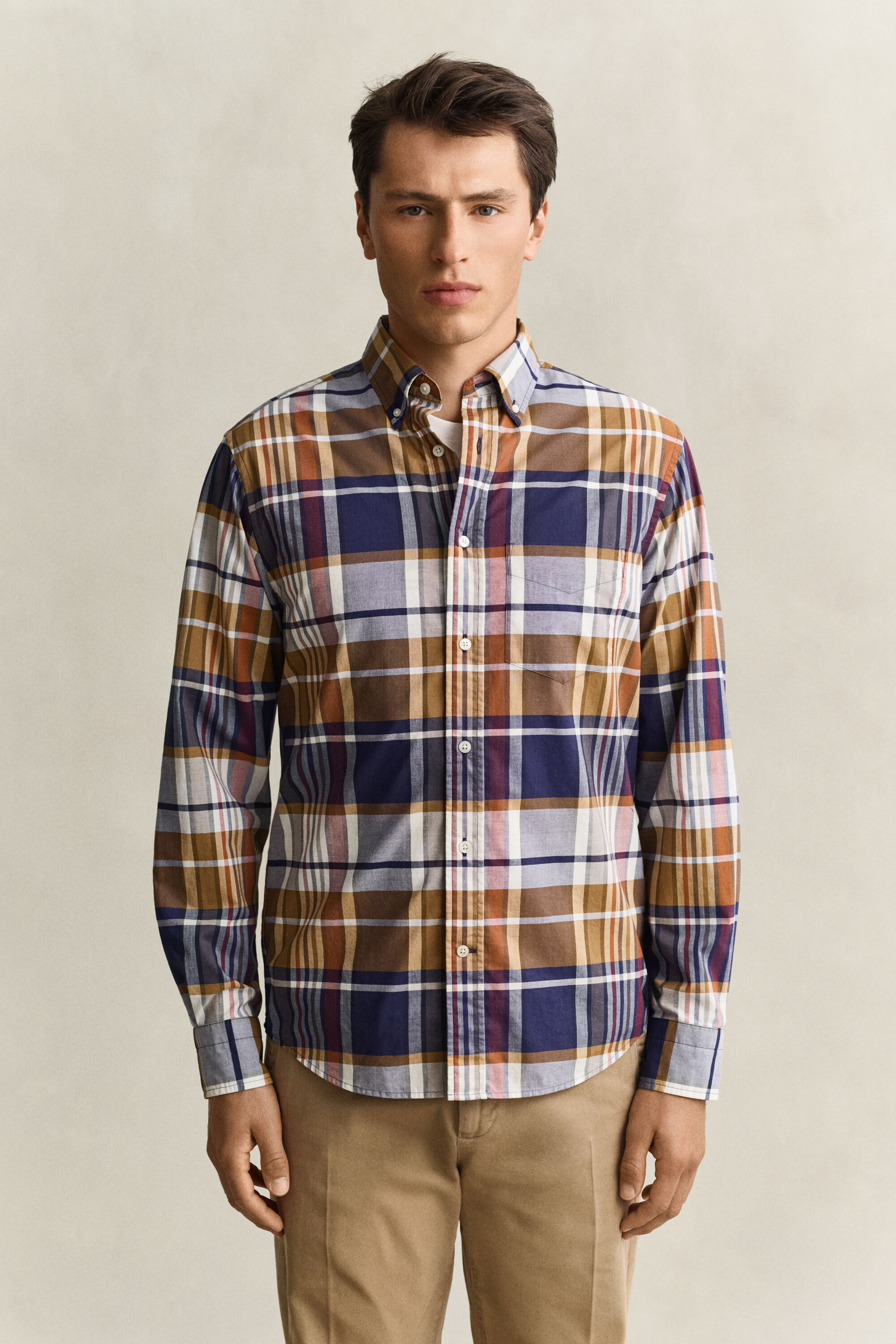 Gant x Yale geruit poplin overhemd