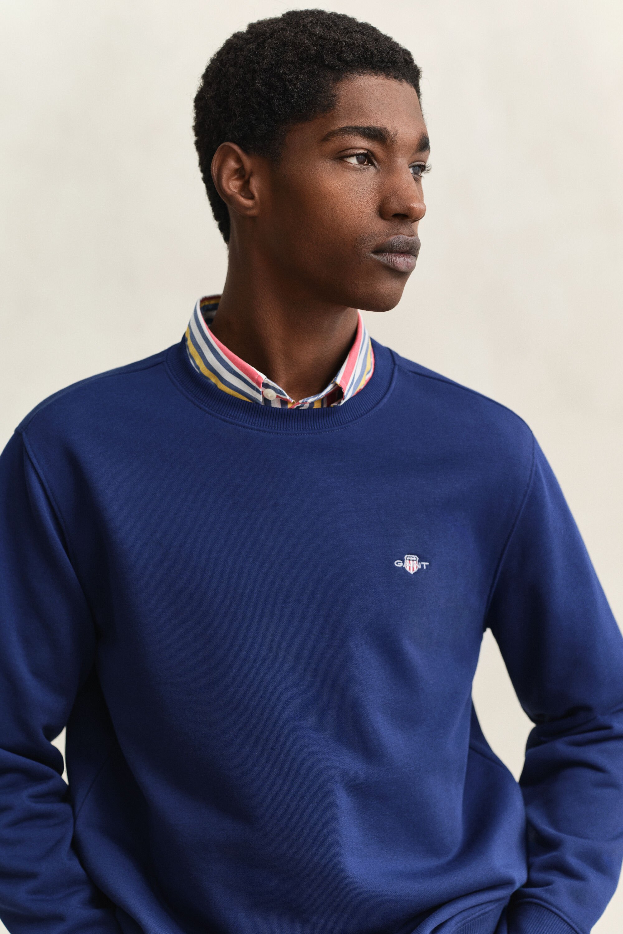 Shield sweatshirt met ronde hals