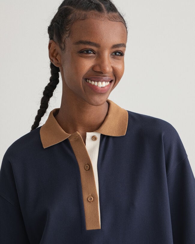 Polojurk met kleurblokken