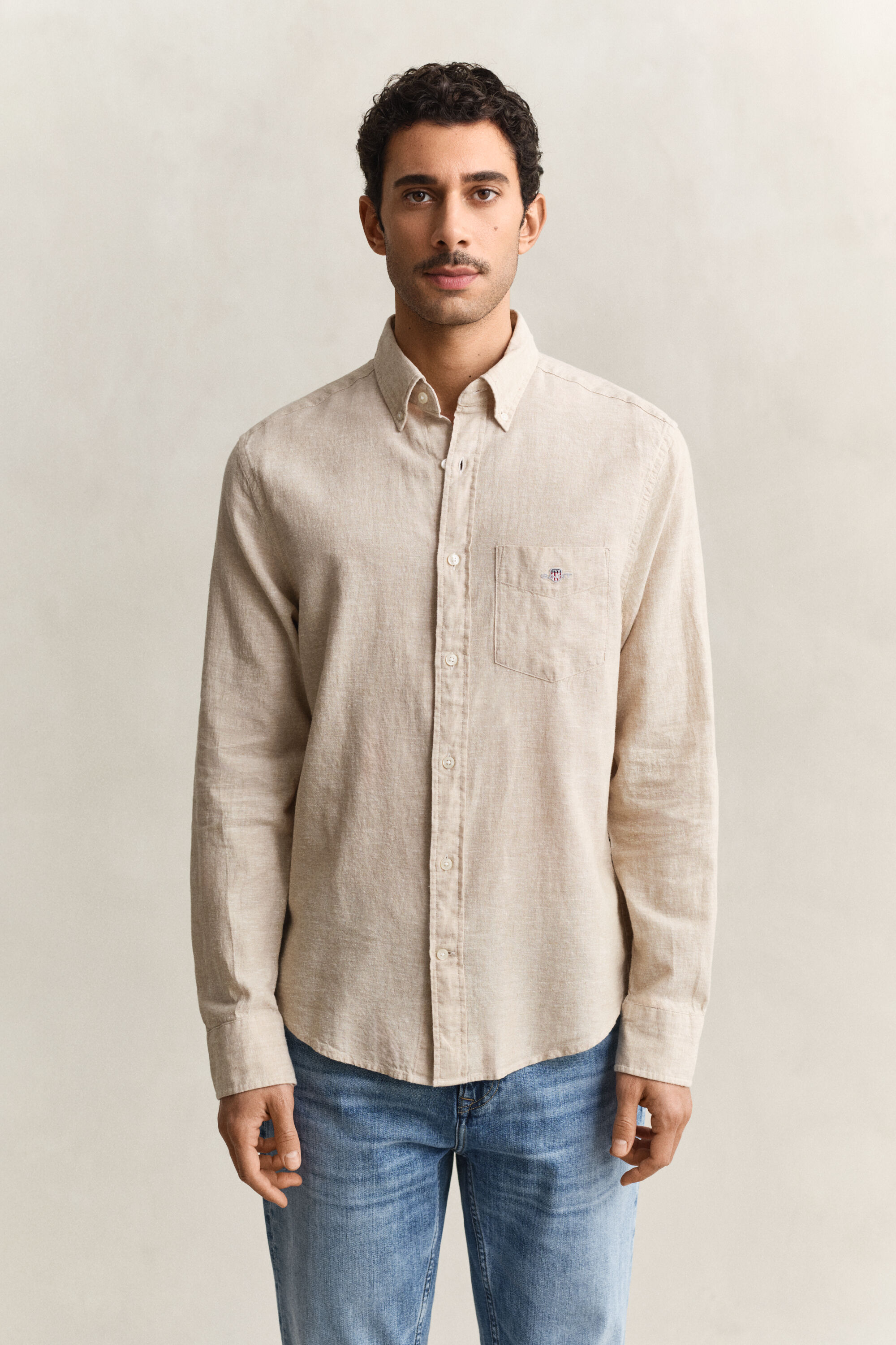 Chemise en lin mélangé