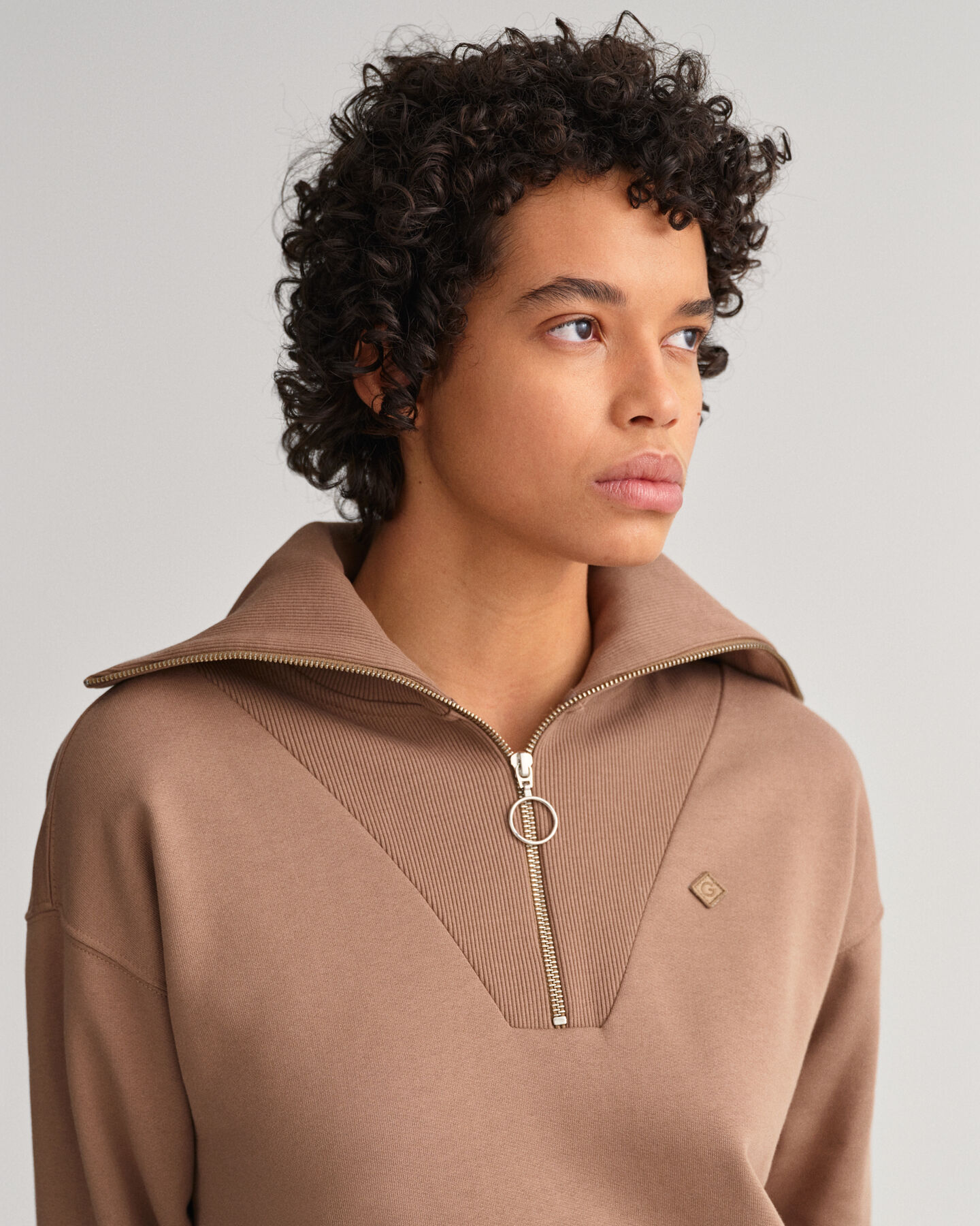 Icon G Essential sweater met korte rits