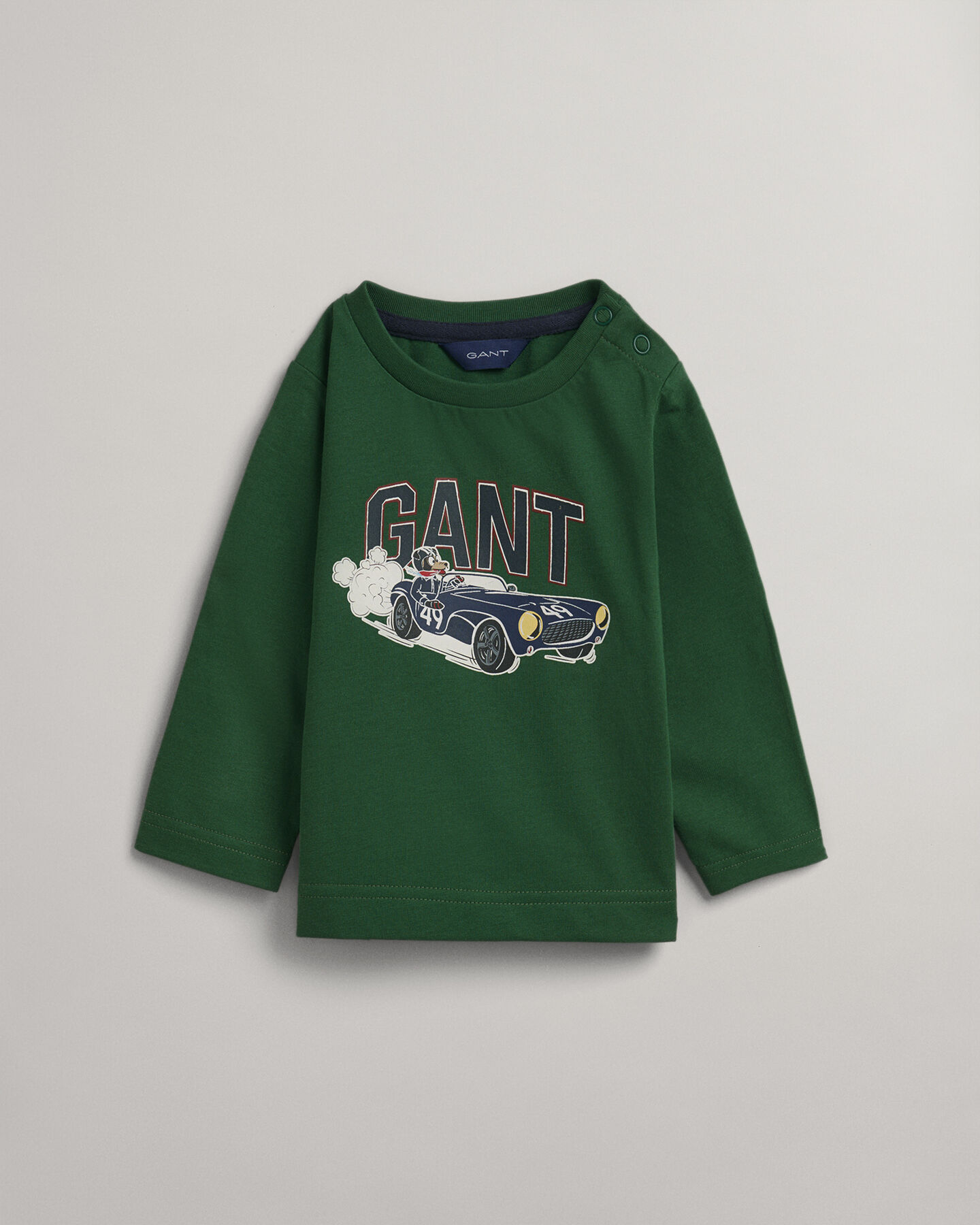 Baby Boy T-shirt met lange mouwen en rijdend hondje