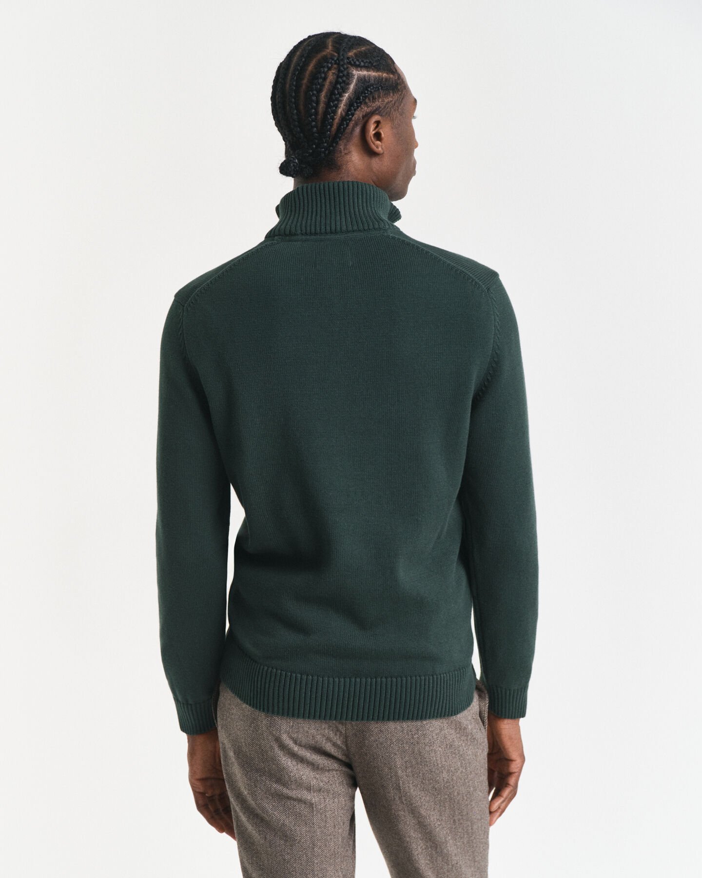 Casual katoenen trui met korte rits