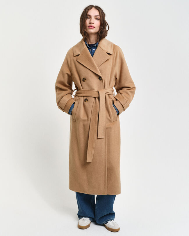 Trench-coat en laine