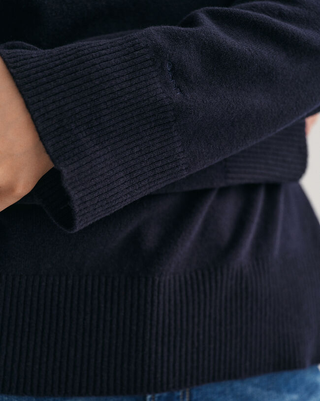 Sweater met opstaande kraag van buitengewoon zachte lamswol