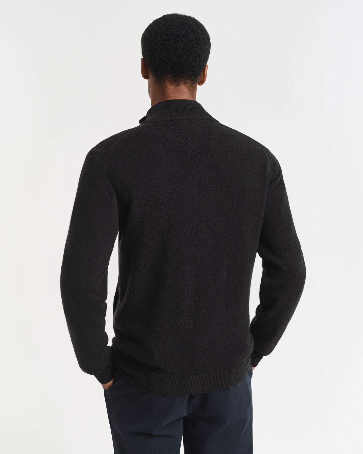 Cardigan zippé en laine d'agneau ultra-fine