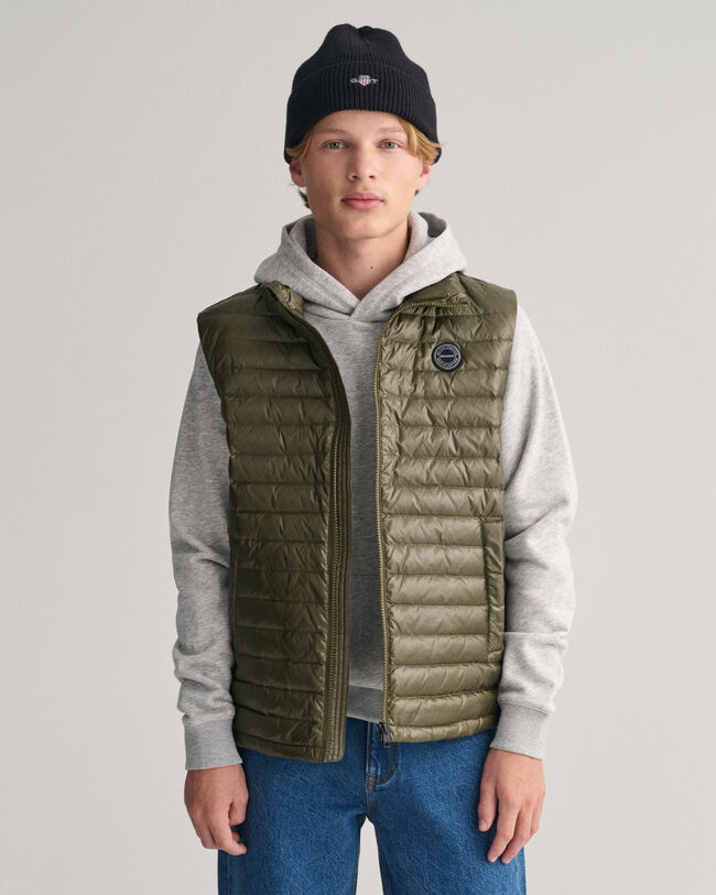 Doudoune sans manches l&eacute;g&egrave;re rembourr&eacute;e en duvet Shiny Teens