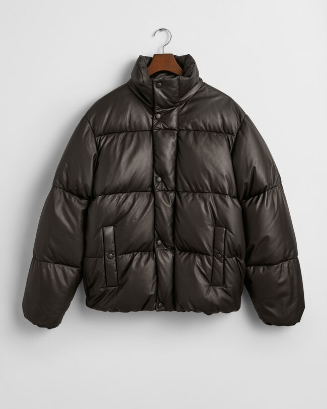 Doudoune en cuir et duvet d'oie