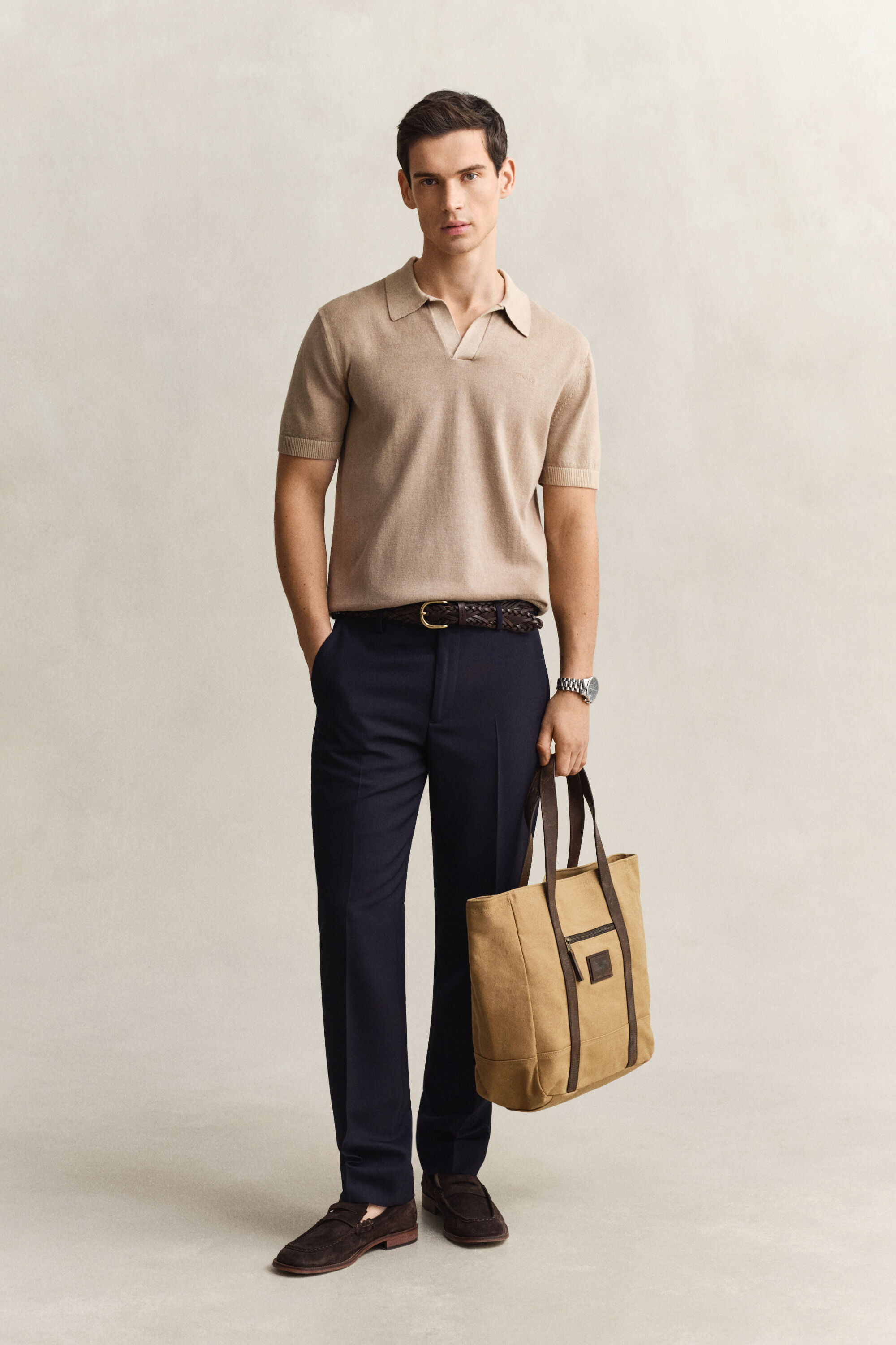 Pull façon polo effet délavé