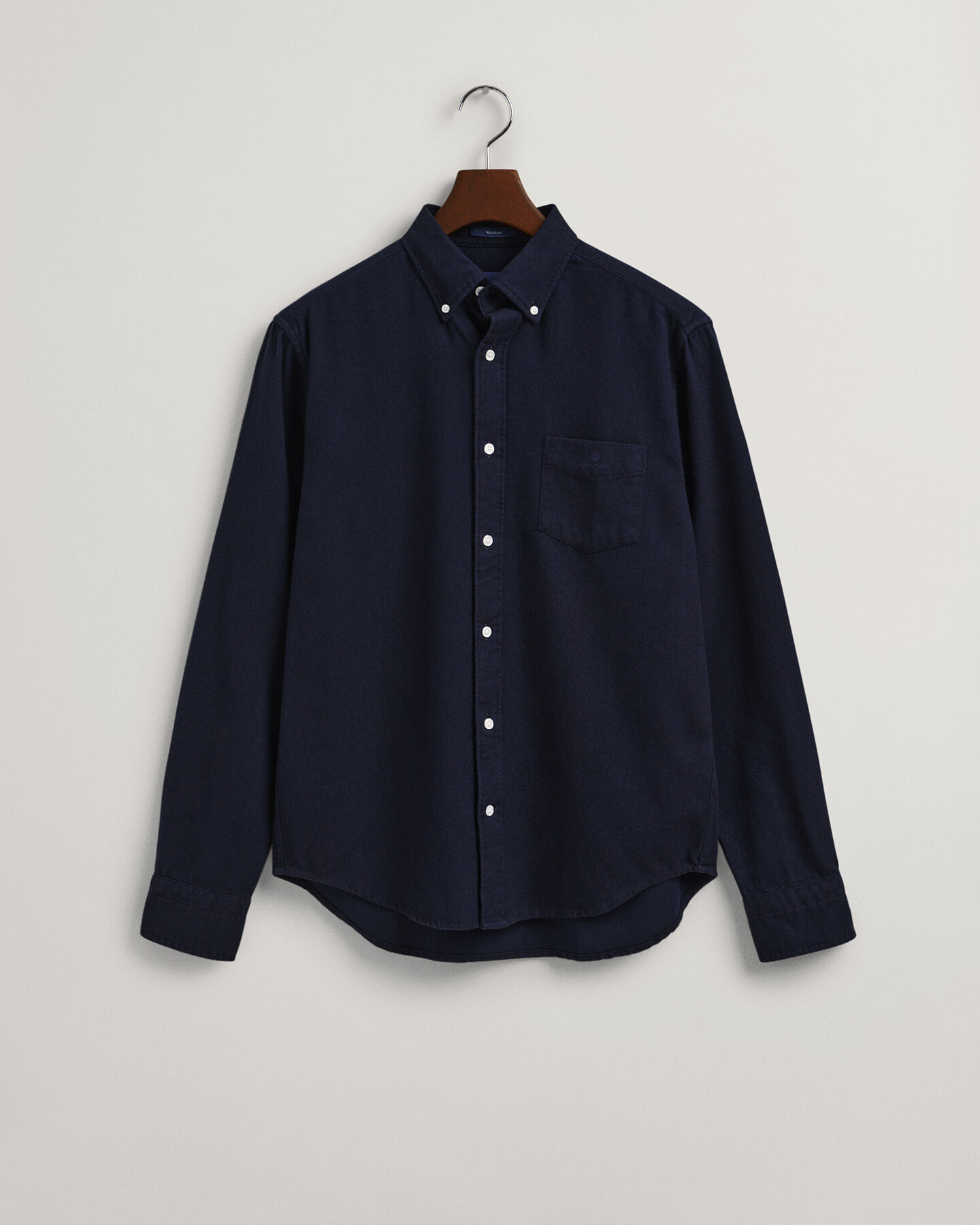 Regular Fit hemd met visgraatmotief