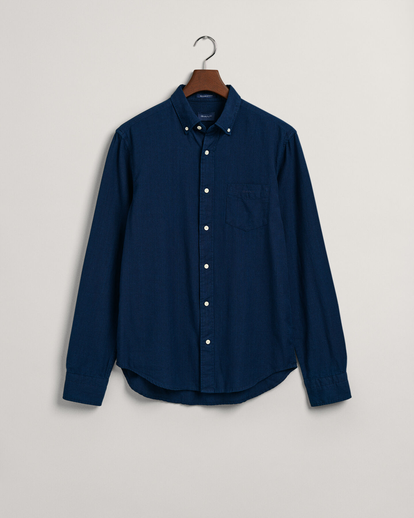 Regular Fit indigo Oxford-overhemd
