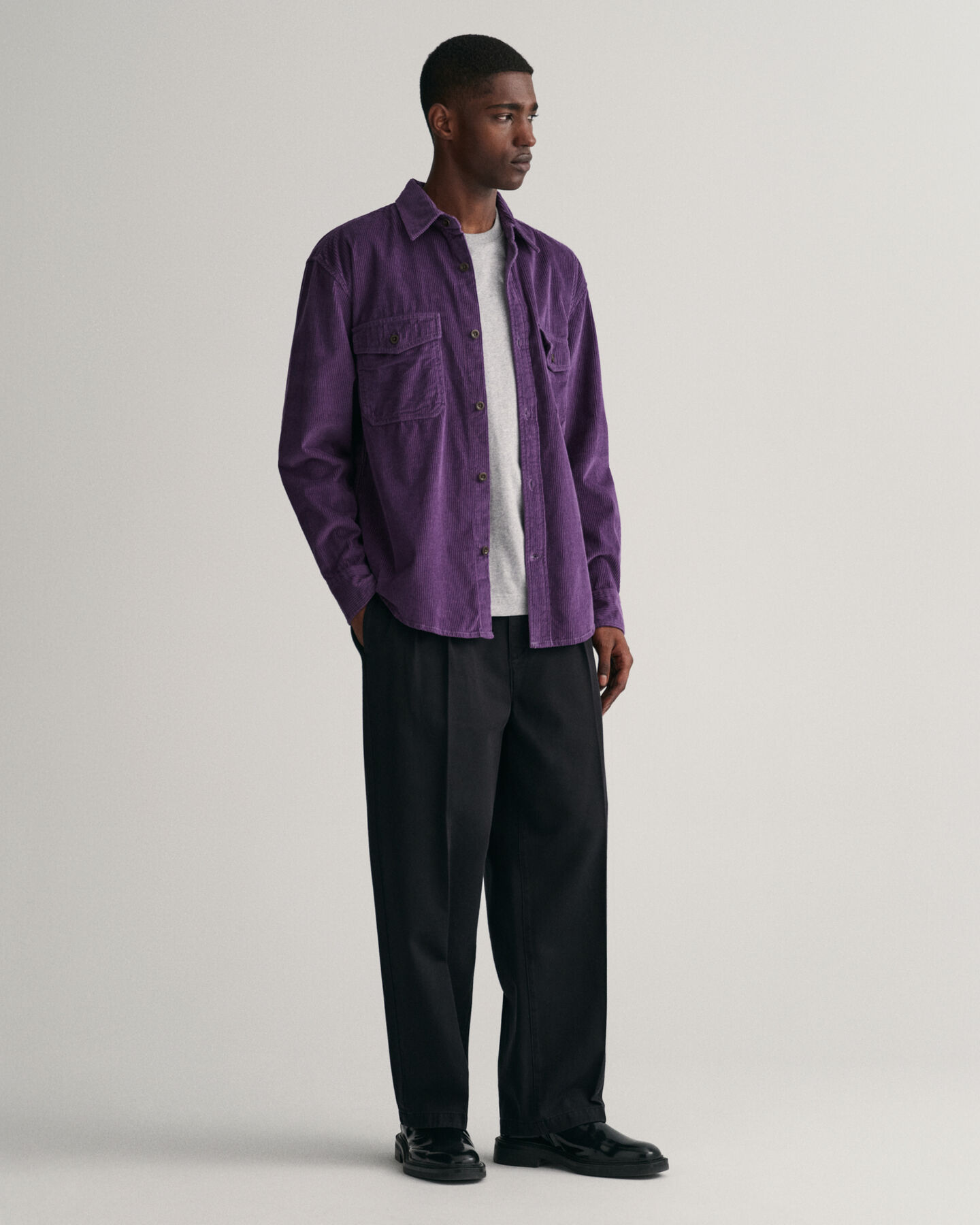 Relaxed Fit corduroy hemd