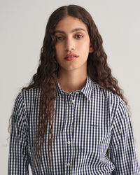 Regular Fit poplin hemd met Gingham-ruitje