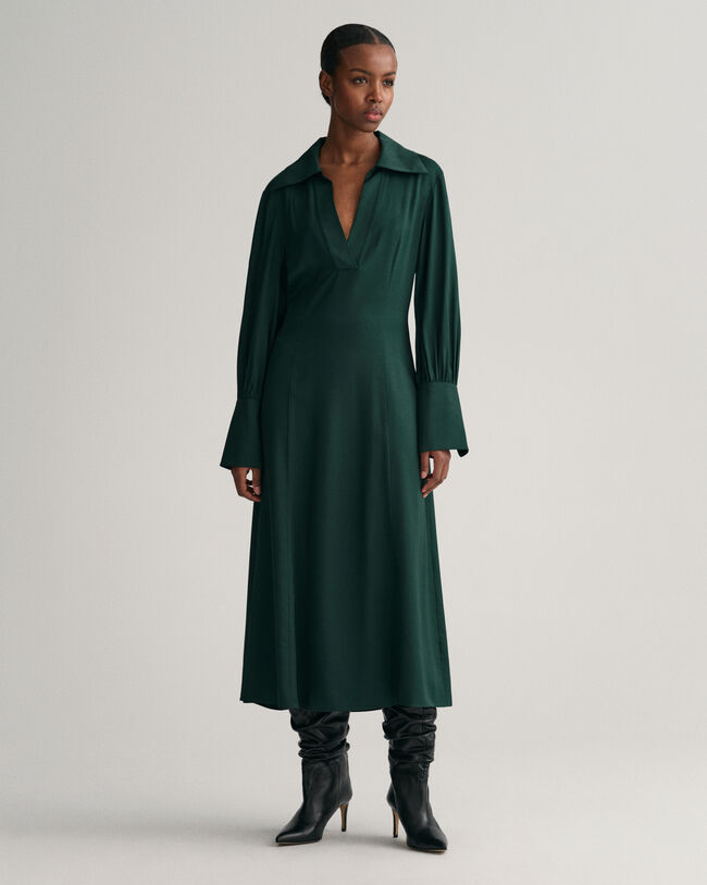 Slim Fit jurk met brede manchetten