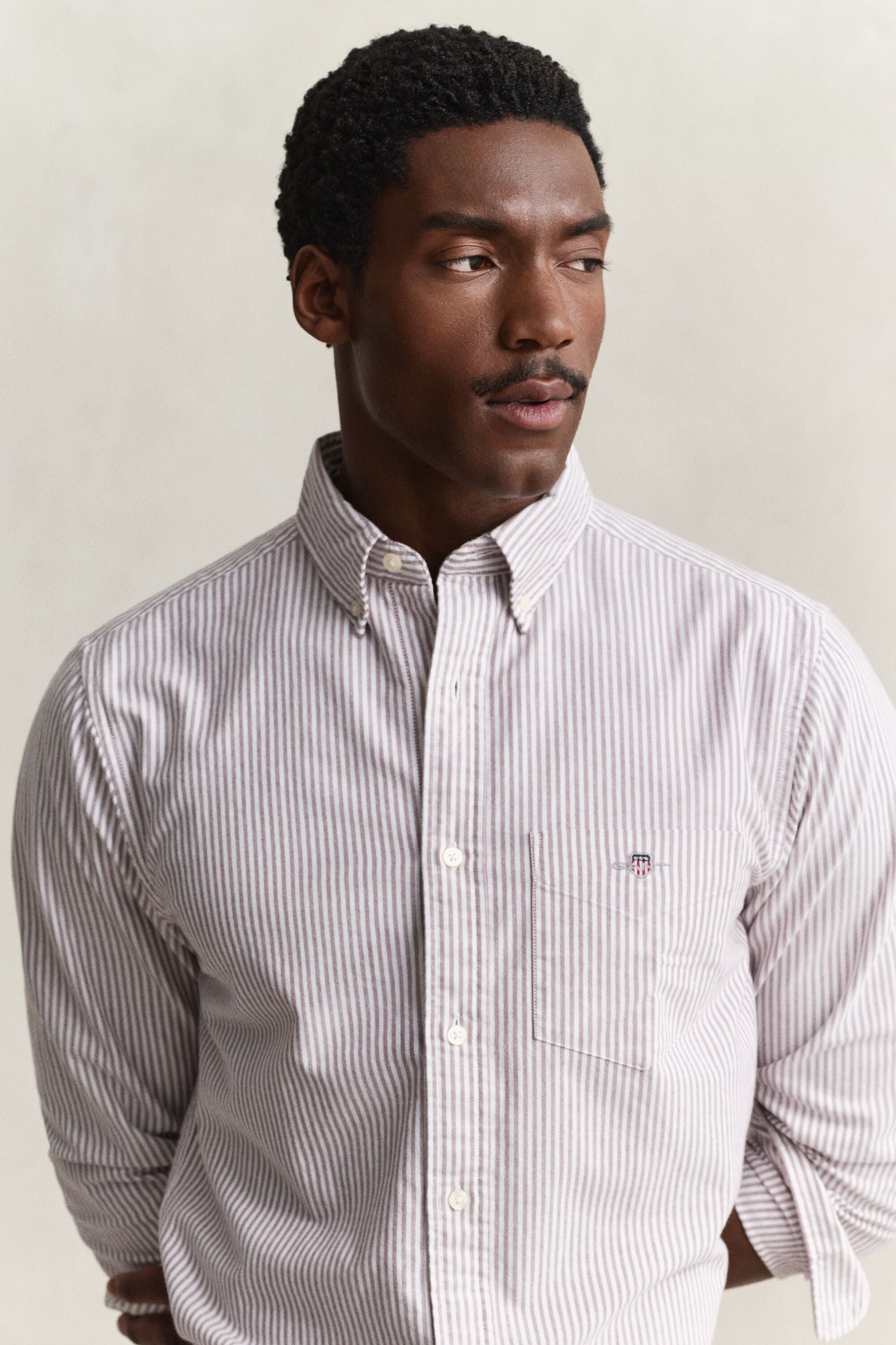 Classic Regular gestreept Oxford-hemd