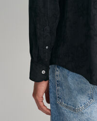 Relaxed Fit jacquard hemd van cupro-viscosemix