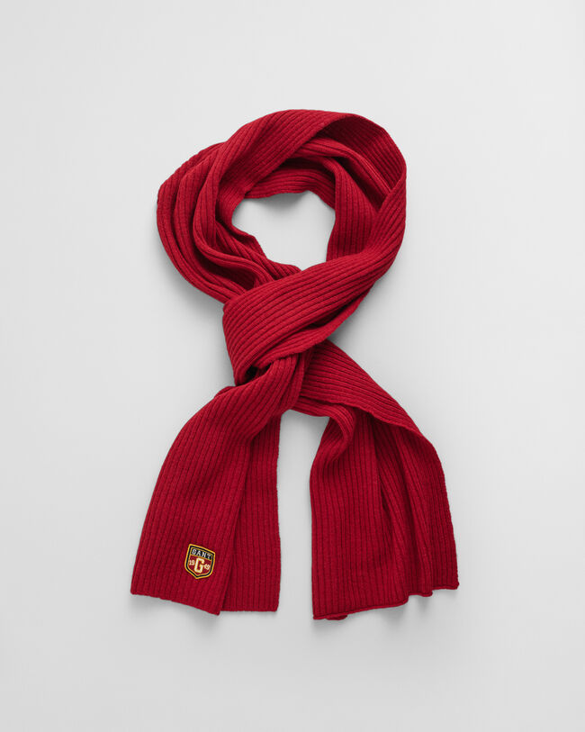 Cadeauset met wollen beanie en sjaal met badge