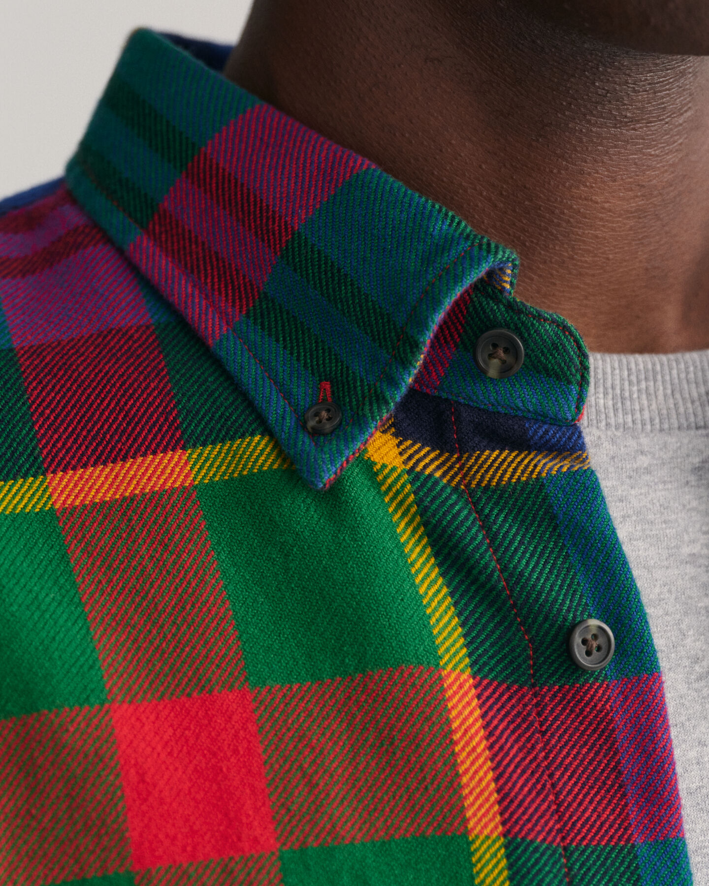 Relaxed Fit geruit hemd van keperstof