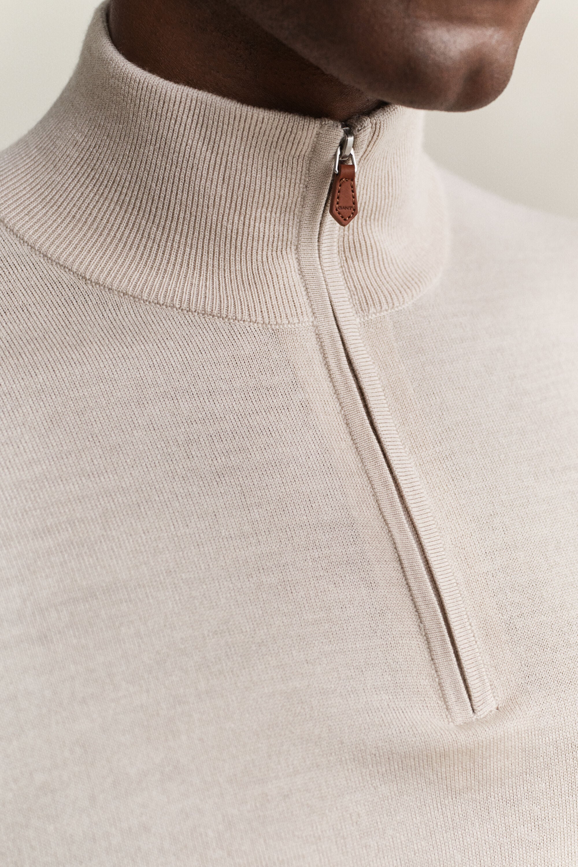 Pull à demi-zip en laine mérinos