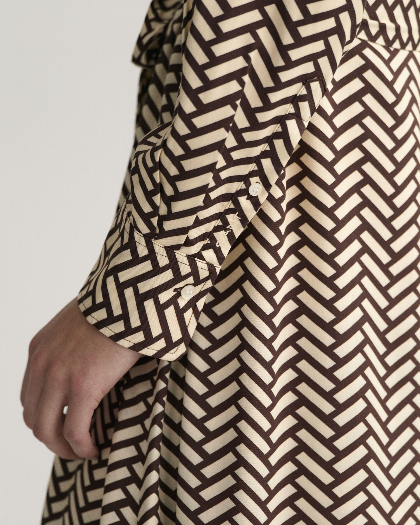 Robe-chemise trap&egrave;ze Geometric