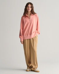 Sweat-shirt &agrave; demi-zip Sunfaded