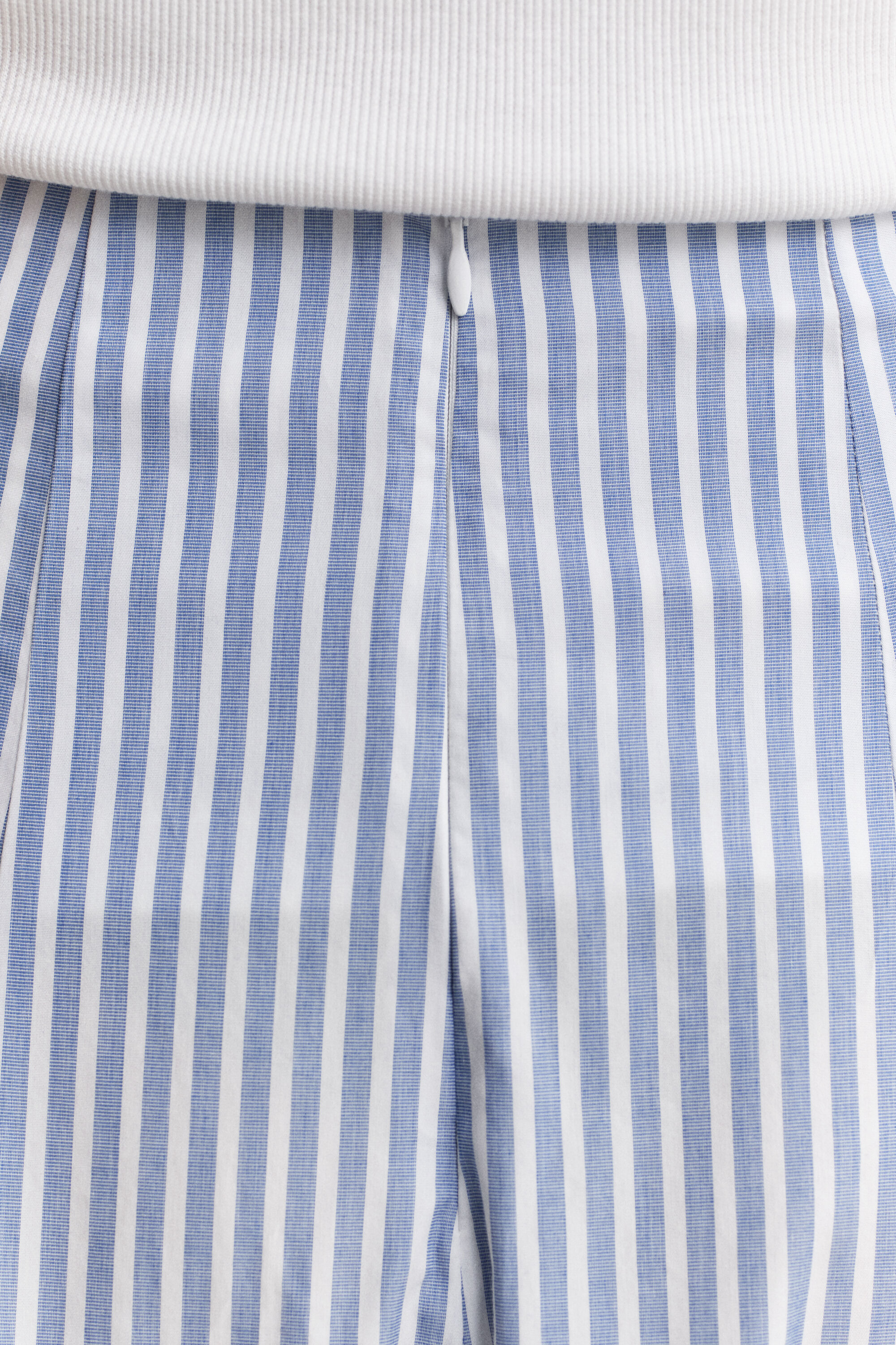 Jupe midi en coton à rayures