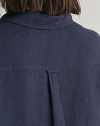 Chemise regular fit en chambray de lin