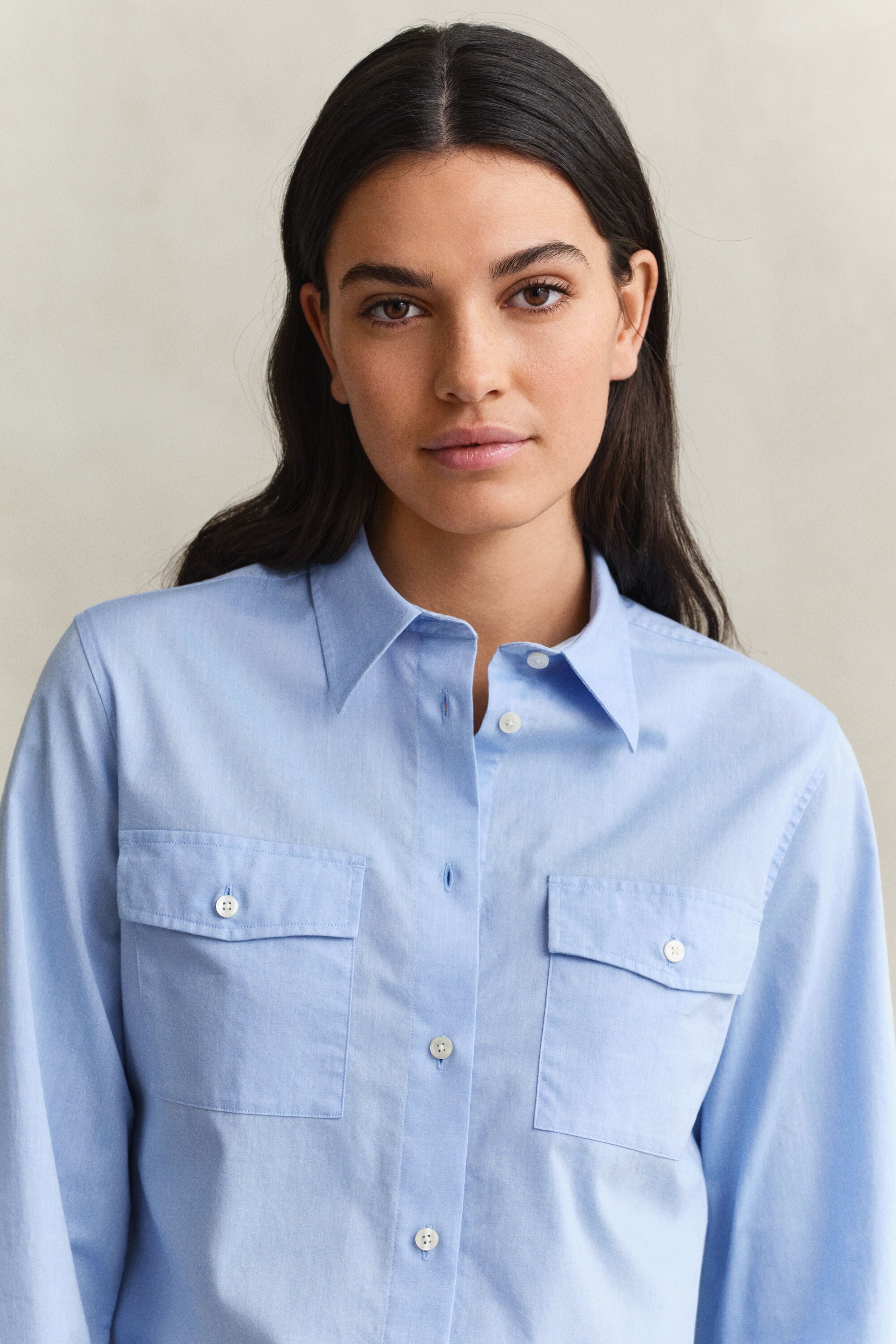 Chemise en coton avec poignets mousquetaires