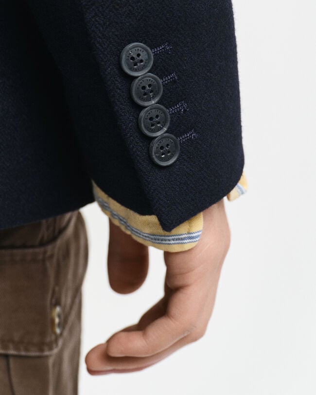 Kostuumblazer met visgraatmotief