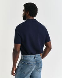 Polo en coton texturé