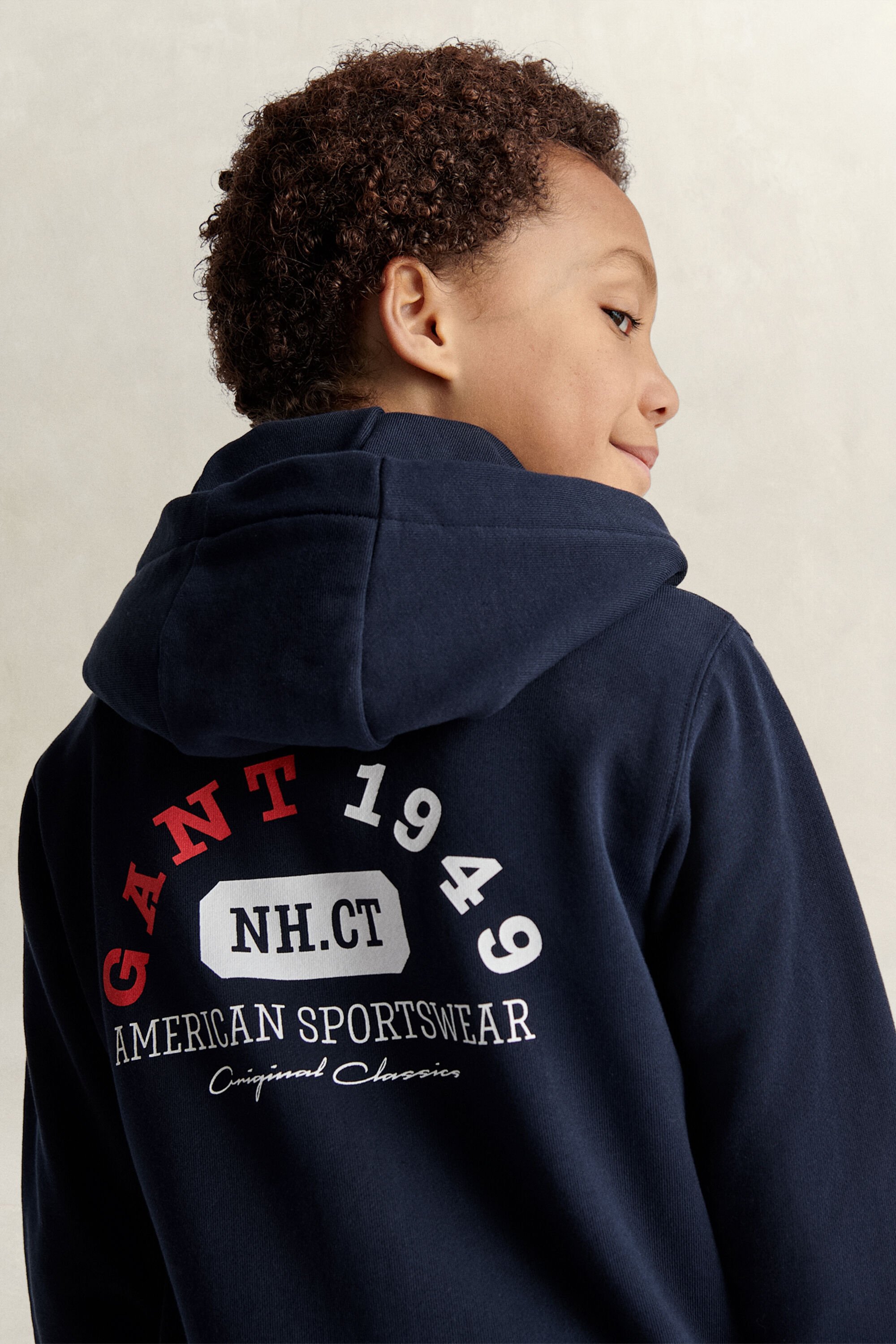 Sweat à capuche zippé avec logo Ado Garçon