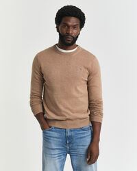 Pull col rond en coton classique