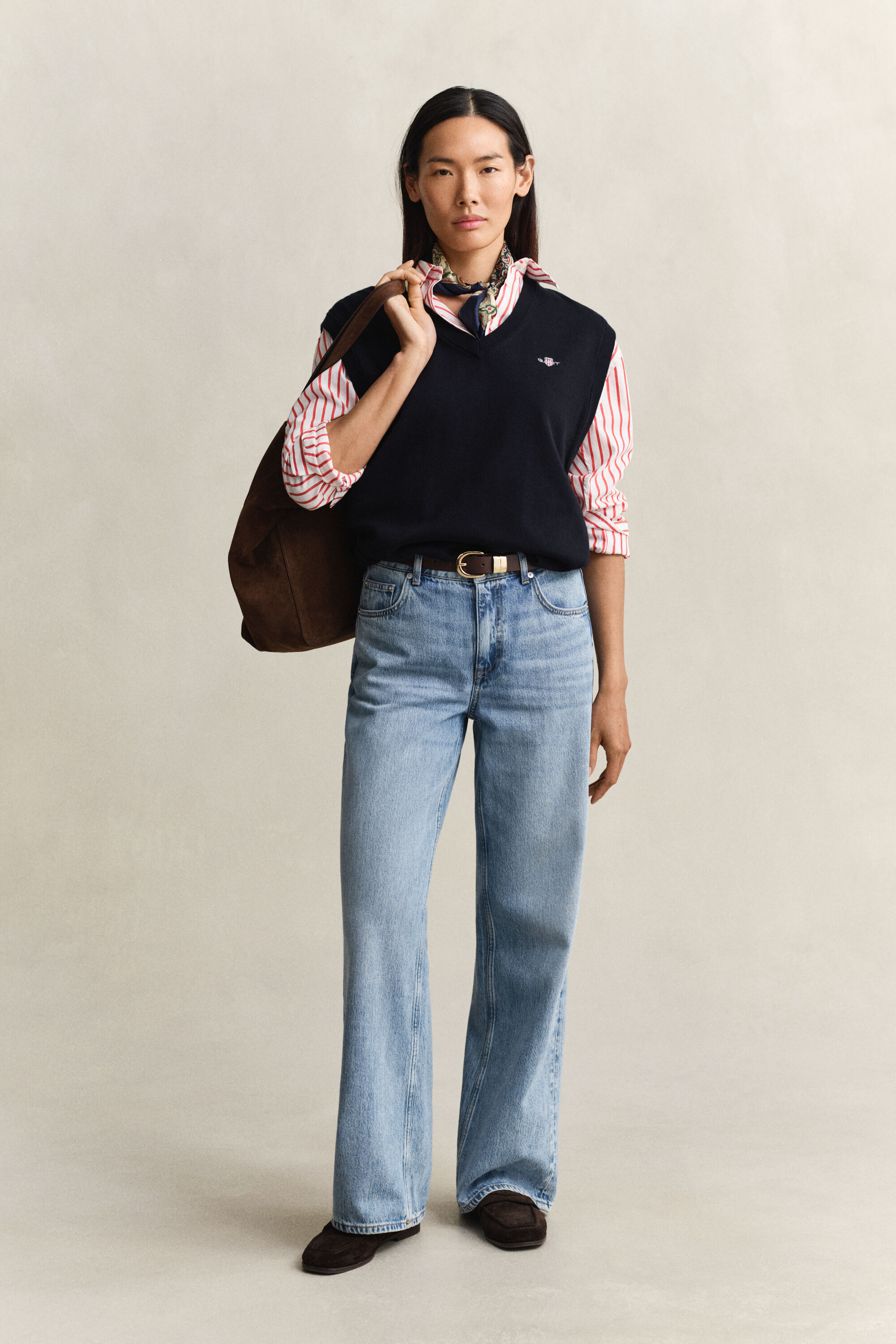 Relaxed Fit Classic overhemd van poplin met strepen