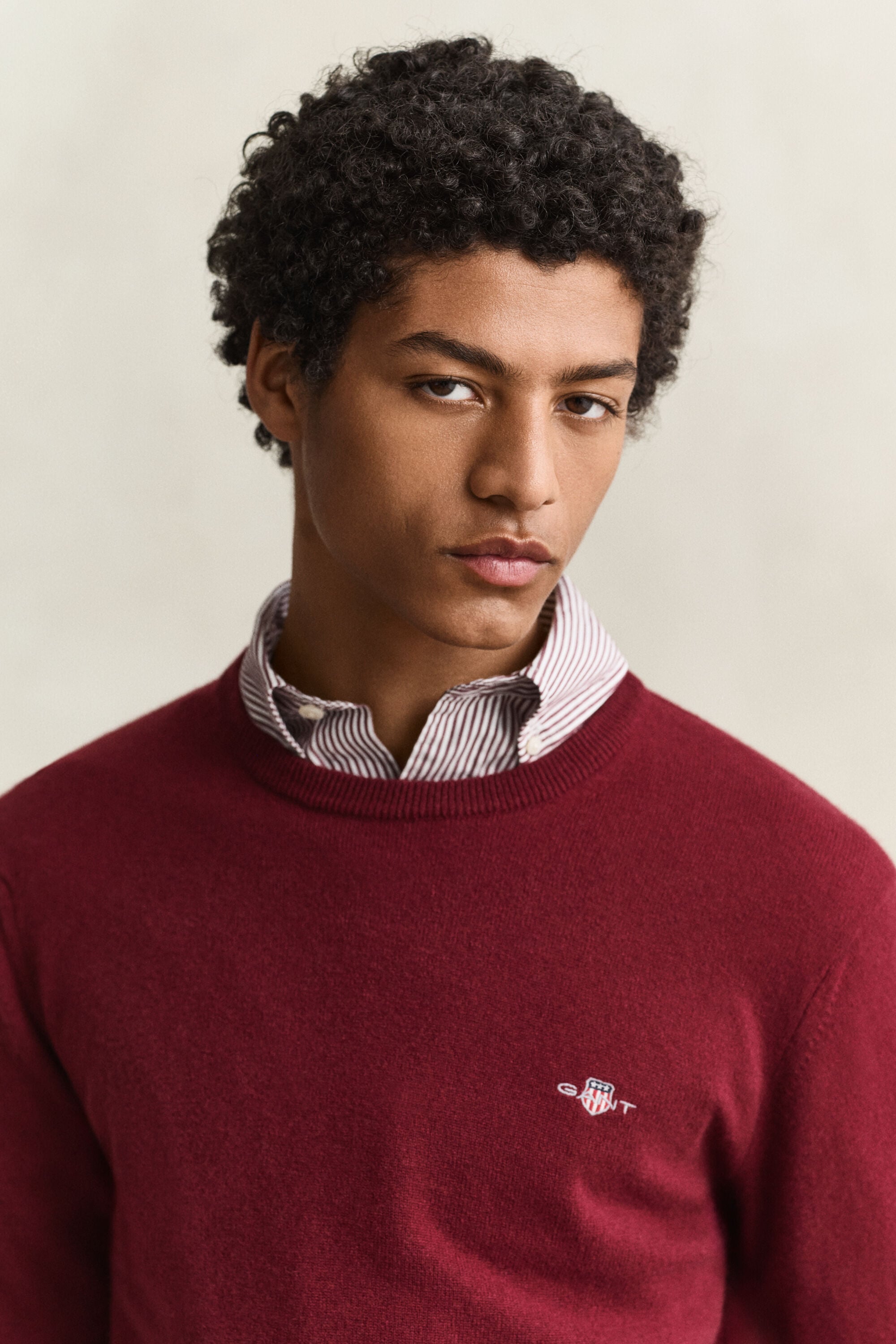 Pull col rond en laine d’agneau