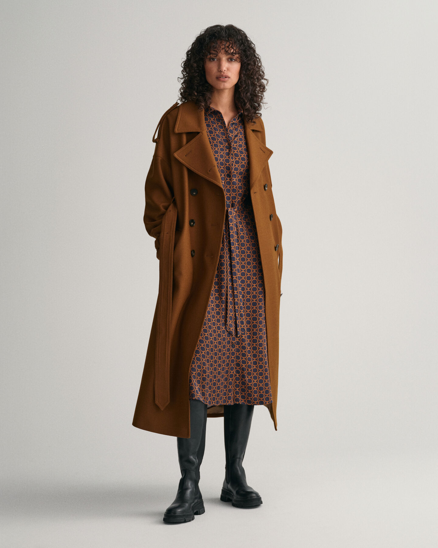 Slim Fit geometrische hemdjurk