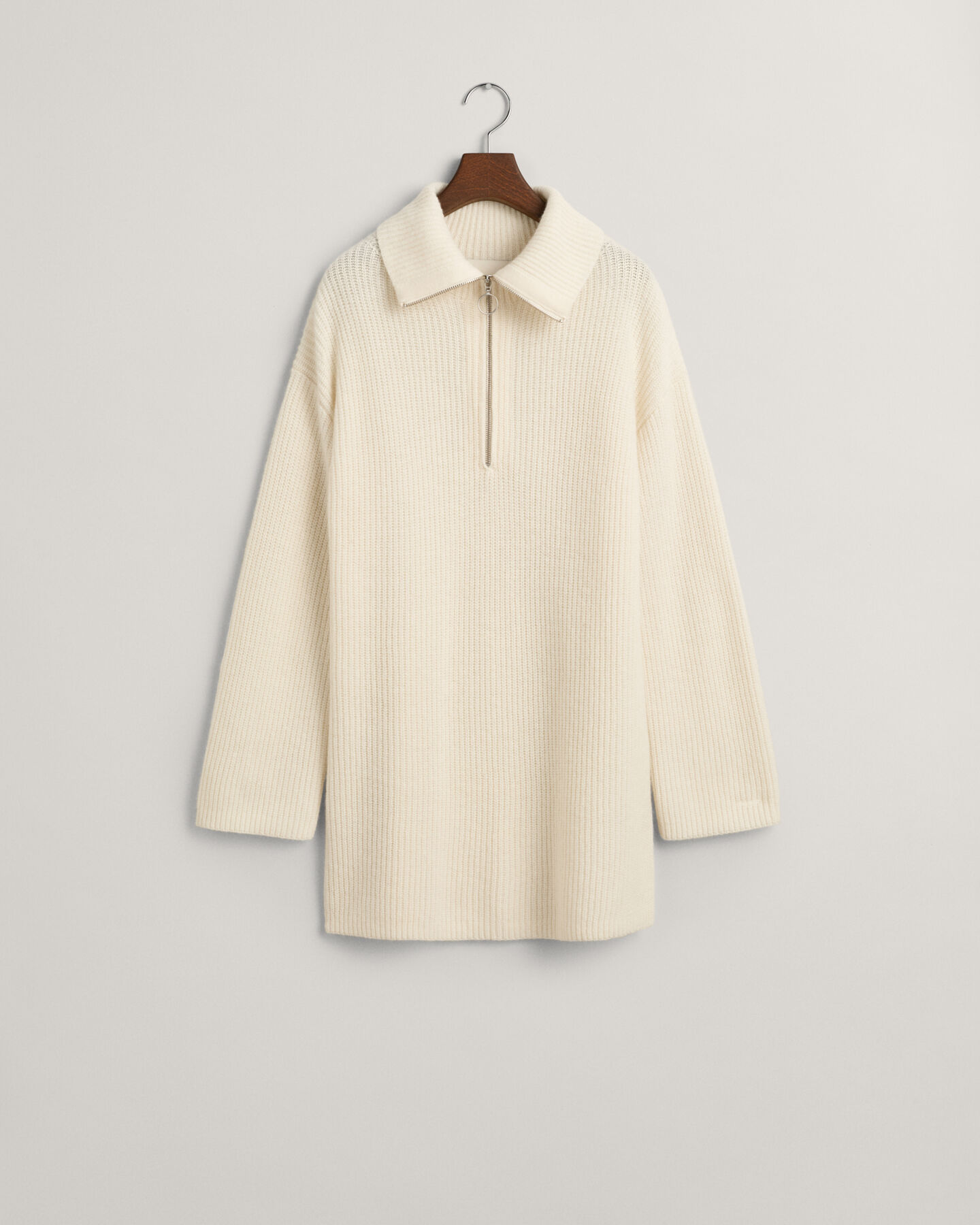 Pull &agrave; demi-zip en laine c&ocirc;tel&eacute;e