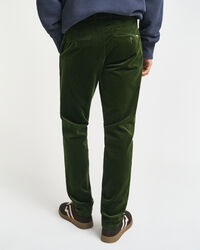 Pantalon chino slim fit en velours côtelé