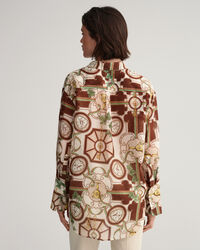 Relaxed Fit American Luxe hemd van katoen en zijde