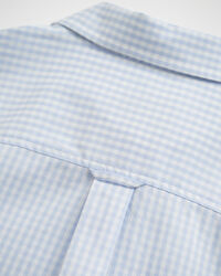 Regular Fit poplin hemd met Gingham-ruitje