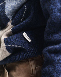 Pull ras du cou à motif argyle 