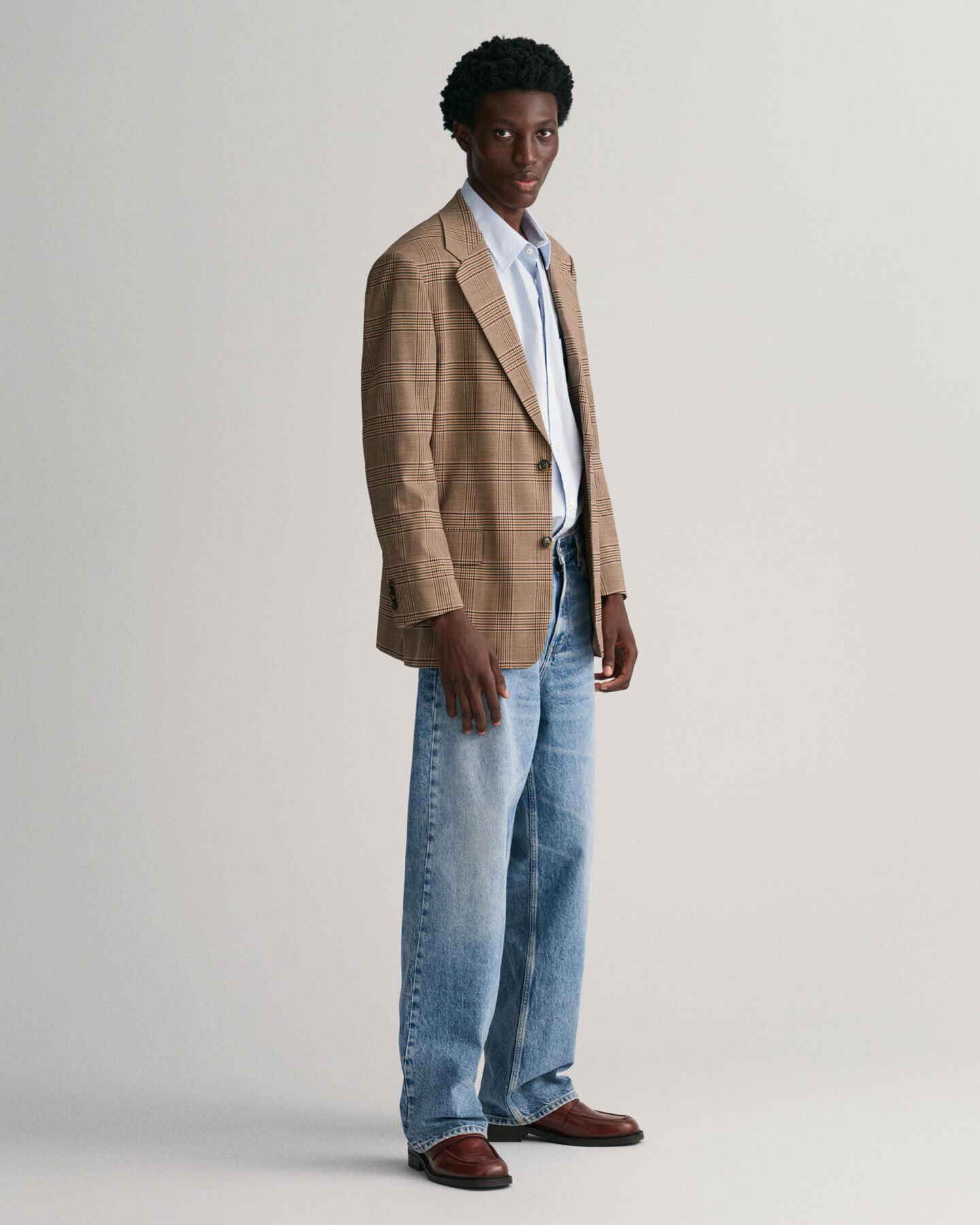 Relaxed Fit blazer met Glen-ruitje