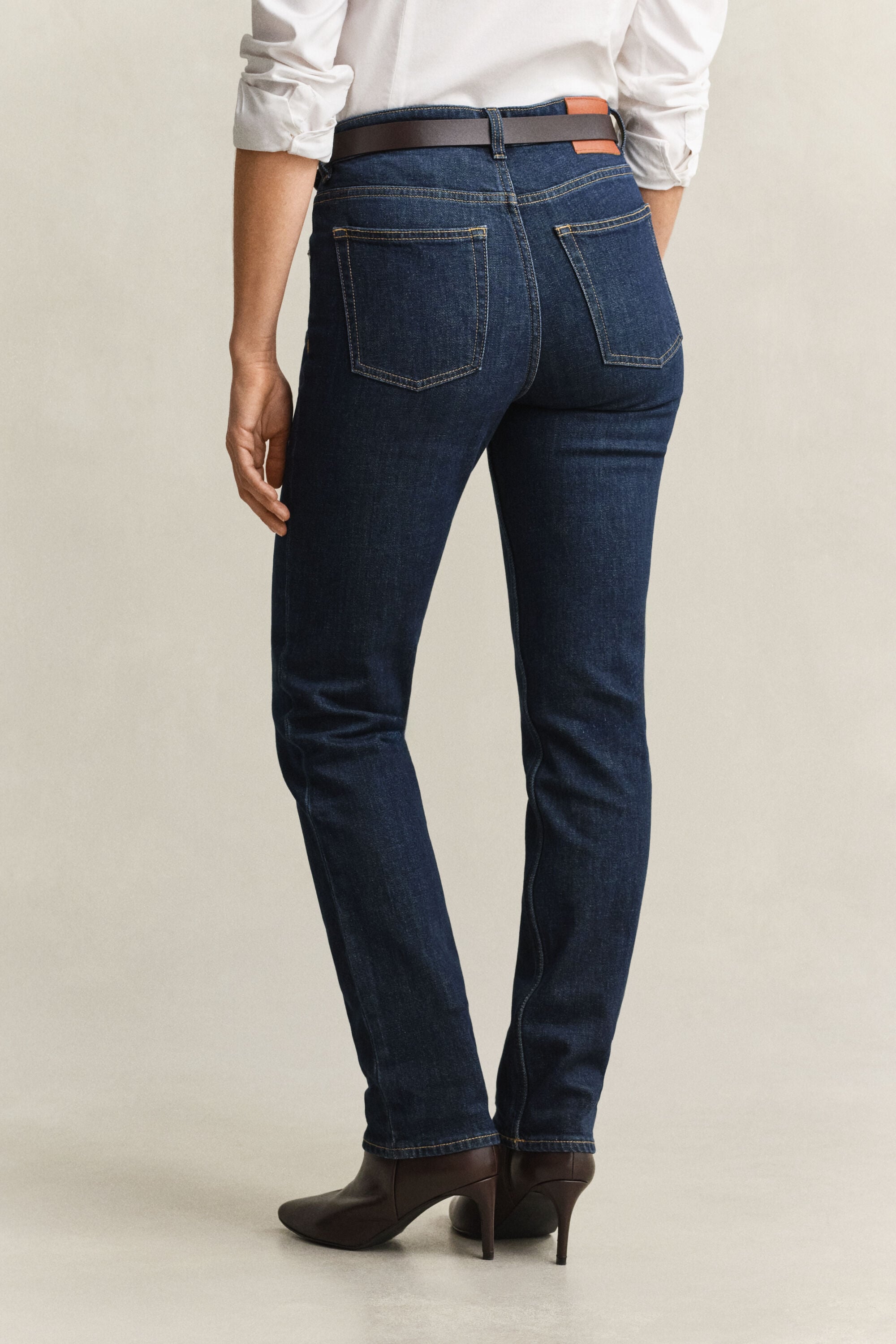 Stretchjeans met rechte pijpen