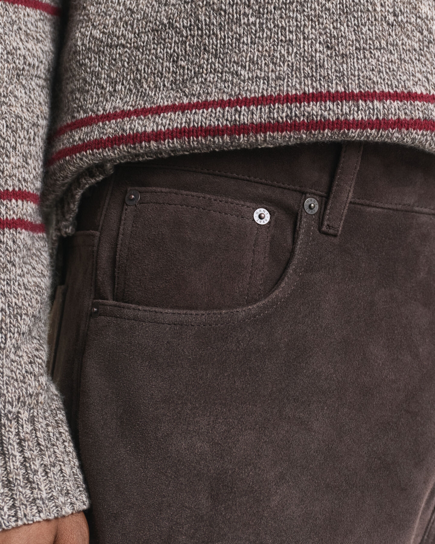 Jean coupe droite en daim