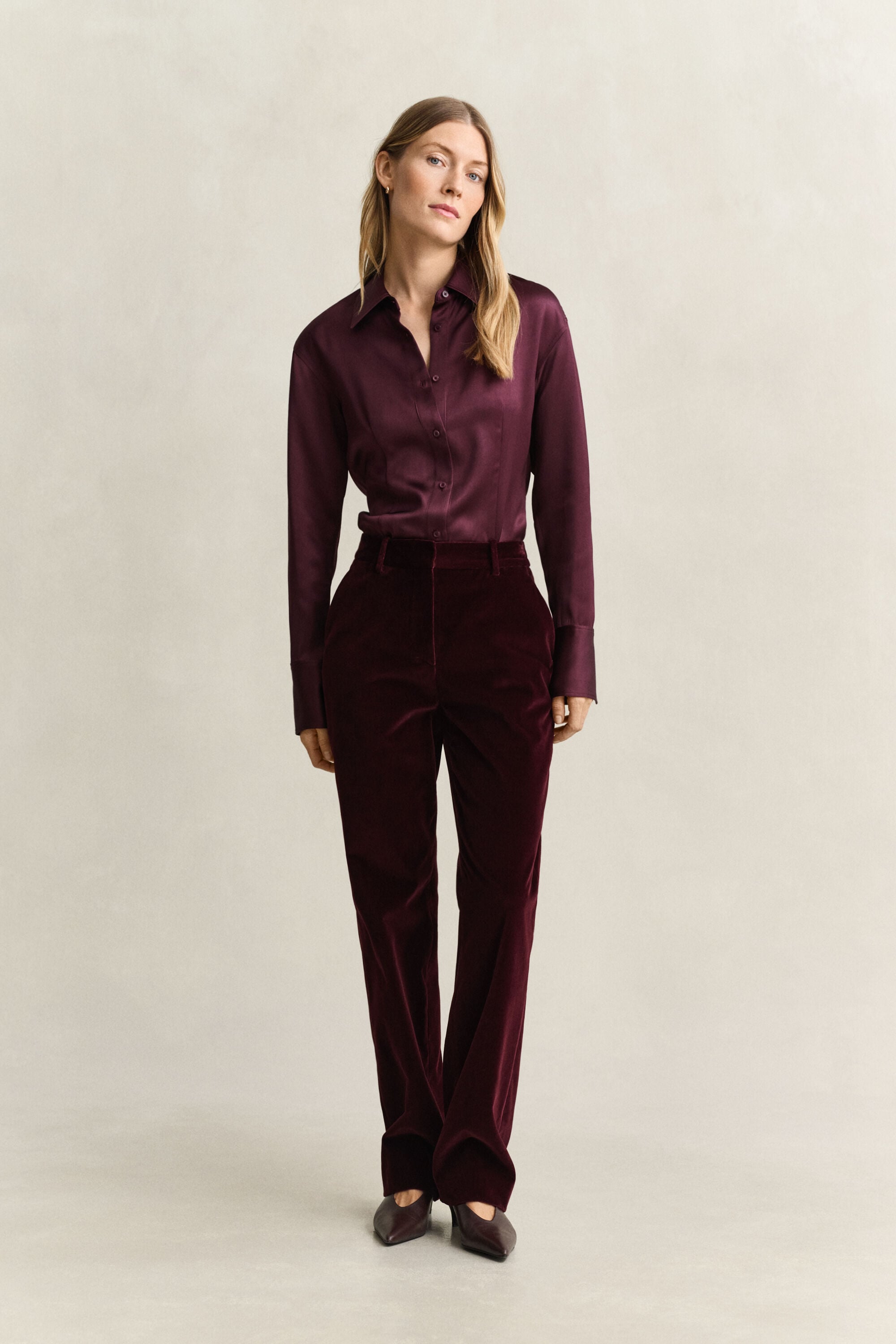 Geklede fluwelen broek