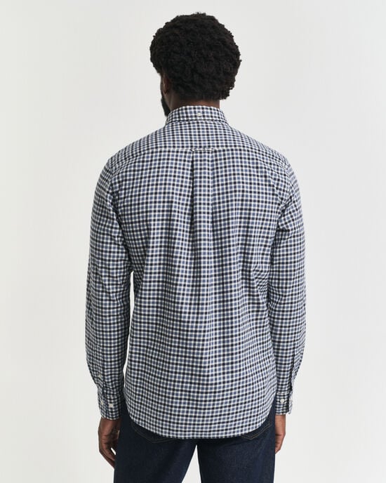Regular Fit hemd van keperstof met Gingham-ruitje