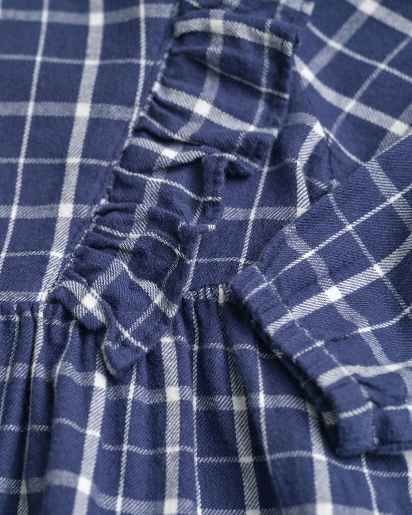 Robe en flanelle à carreaux avec volants Bébé Fille