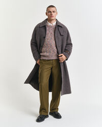 Pull col rond multicolore